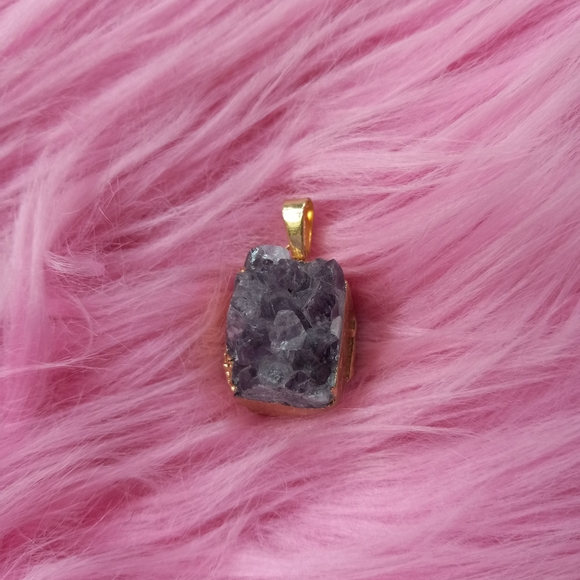 Natural amethyst chunk pendant! OOAK stone for necklace - Picture 6 of 6